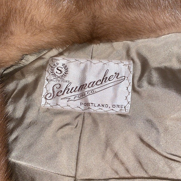Women’s VTG Possible Mink SCHUMACHER FUR CO. PORTLAND, ORE Fur Stole Shawl Wrap - Picture 7 of 13